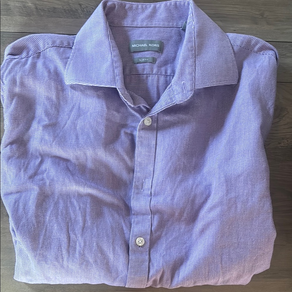 Michael Kors Purple Dress Shirt Classic Cotton Blend